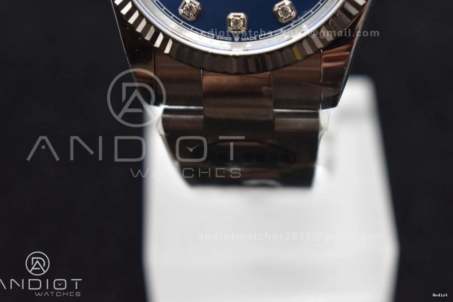 DateJust Steel Best 904L Diamonds Oyster on Blue 36 1:1 SA3235 Edition Bracelet Dial DIWF 0308